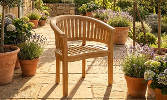 garten loungesessel wetterfest teakholz